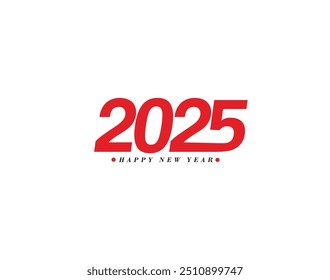 Feliz año Nuevo 2025 Texto Tipografía Diseño Elemento flyer, diseño de Anuncio.
