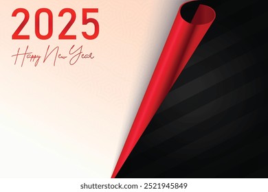 Feliz año Nuevo 2025 diseño de texto. Portada del diario de negocios para el año nuevo 2025 con deseos. Feliz año Nuevo 2025. Plantilla de diseño de año nuevo 2025 de moda.