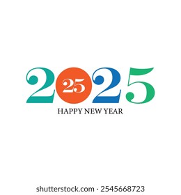Happy New Year 2025 text design. Cover of business