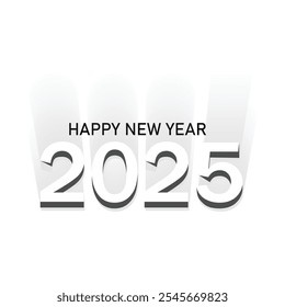 Happy New Year 2025 text design. Cover business