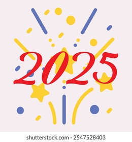 Feliz año Nuevo 2025 diseño de texto. Portada del diario de negocios para el año nuevo 2025 con deseos. Feliz año Nuevo 2025 con caligrafía y texto pintado con pincel de oro