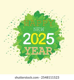 Happy New Year 2025 text design. Cover of business diary for 2025 new year with wishes. Happy New Year 2025 with calligraphy Design Template