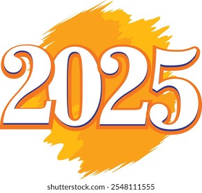 Feliz año Nuevo 2025 diseño de texto. Portada del diario de negocios para el año nuevo 2025 con deseos. Feliz año Nuevo 2025 con Plantilla de diseño de caligrafía