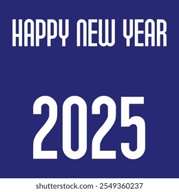 Frohes neues Jahr 2025 Text Typografie Design. Kreatives Frohes neues Jahr 2025 Typografie Design für festliche Feiern. Modernes Neujahr 2025 Textlayout für Feriendekorationen. 