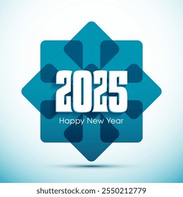 Happy new year 2025 Text Design vector.