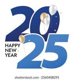 Happy new year 2025 text effect design. 2025 Colorful Happy new year. Happy new year 2025 card design. 2025 abstract happy new year poster. 