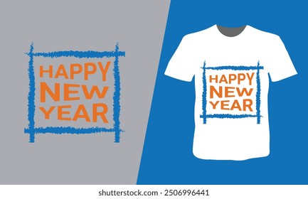 Happy new year 2025 t-shirt design, happy new year, new year celebration.