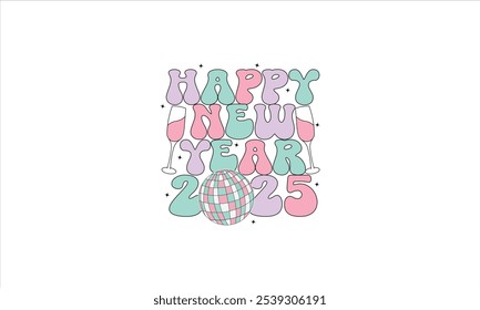 Happy New Year 2025 T-Shirt Design