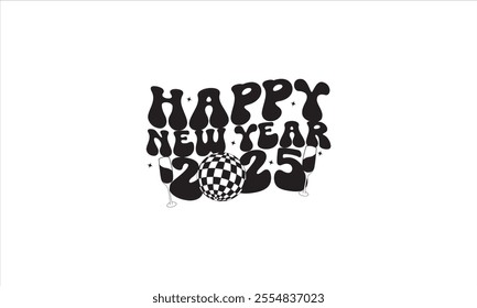 Happy New Year 2025 T-Shirt Design