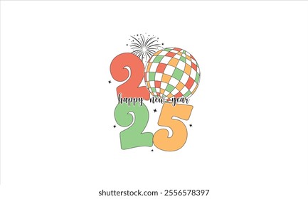 
Happy New Year 2025 T-Shirt Design