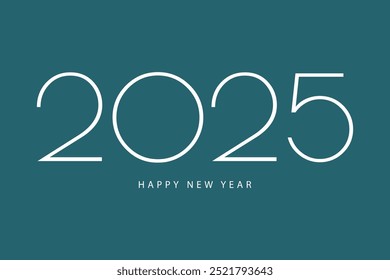 Feliz año Nuevo 2025 tipografía cubierta de calendario de Plantilla. Diseño de Vector para cartel, Anuncio, tarjeta de felicitación e invitación.