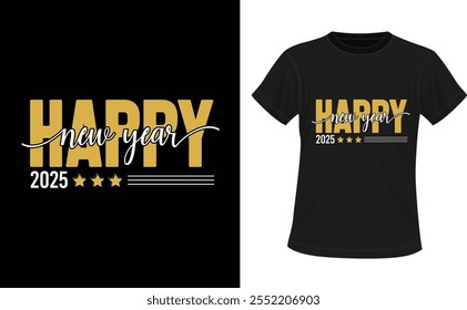 Frohes neues Jahr 2025 Typografie T-Shirt Design, New Year Crew 2025 Shirts, Frohes neues Jahr SVG, New Year Celebration T-Shirt