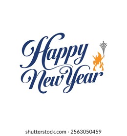 happy new year 2025 typography calligraphy typescript hand drawn letterings text t-shirt vector design