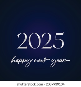 happy new year 2025 vector template. Design for banner greeting cards or print