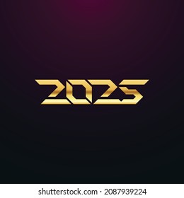 plantilla de vector feliz año 2025. Diseño para tarjetas de felicitación o impresión de banners