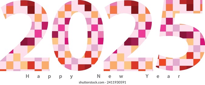 glückliches neues Jahr 2025, Vektorgrafik-Hintergrund für glückliches neues Jahr 2025.