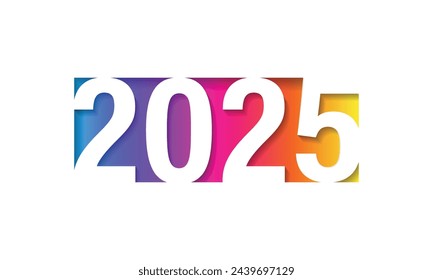 Happy new year 2025. Vector background. Brochure or calendar cover design template.