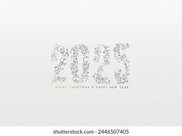Happy new year 2025. vector illustration