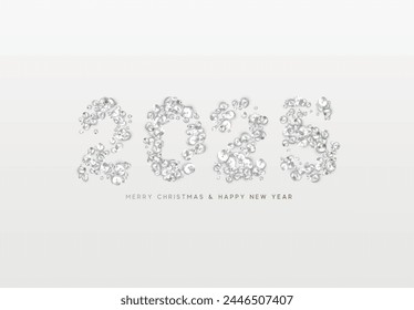 Frohes neues Jahr 2025. Vektorillustration