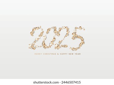 Happy new year 2025. vector illustration
