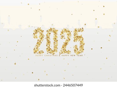 Happy new year 2025. vector illustration