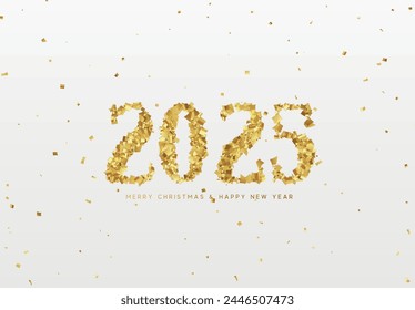 Feliz año nuevo 2025. Ilustración vectorial