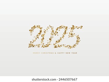 Feliz año nuevo 2025. Ilustración vectorial