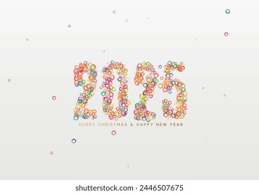Frohes neues Jahr 2025. Vektorillustration