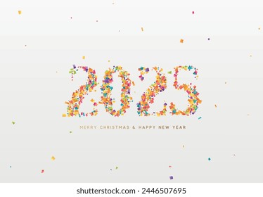 Happy new year 2025. vector illustration