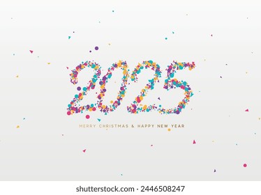 Happy new year 2025. vector illustration