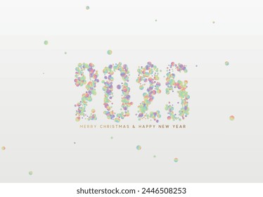 Happy new year 2025. vector illustration