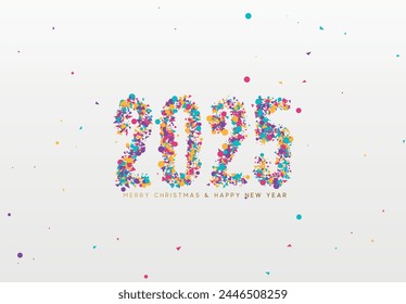 Happy new year 2025. vector illustration