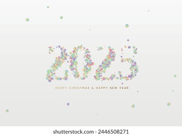 Feliz año nuevo 2025. Ilustración vectorial