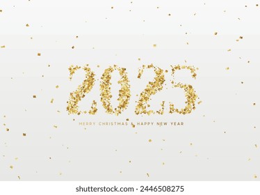 Feliz año nuevo 2025. Ilustración vectorial