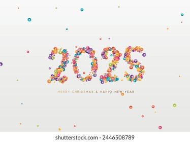 Happy new year 2025. vector illustration