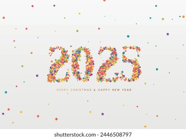 Happy new year 2025. vector illustration
