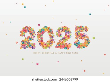 Frohes neues Jahr 2025. Vektorillustration