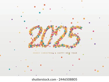 Happy new year 2025. vector illustration
