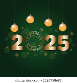 Happy new year 2025. New year vector.