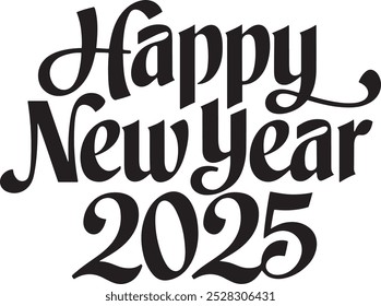 Feliz ano novo 2025 vetor 