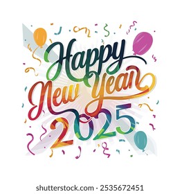 Happy New Year 2025 vector Illustration