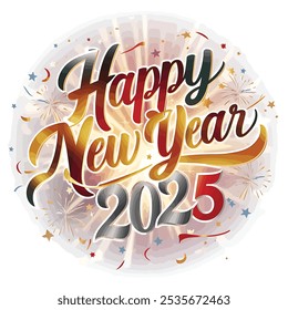 Happy New Year 2025 vector Illustration