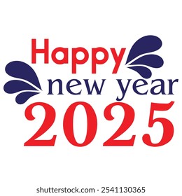 Happy new year 2025  vector art 