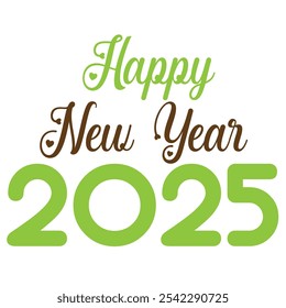 Happy new year 2025 vector illustration 