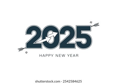 Feliz Ano Novo 2025 ilustração Vetor