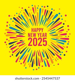 Happy new year. Happy new year 2025. Vector Illustration. Eps 10.