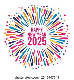 Happy new year. Happy new year 2025. Vector Illustration. Eps 10.