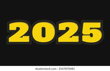 Happy New Year 2025. Vector illustration.