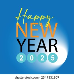 GLÜCKLICHES NEUES JAHR 2025 Vektordesign