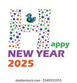 HAPPY NEW YEAR 2025 Vector Design